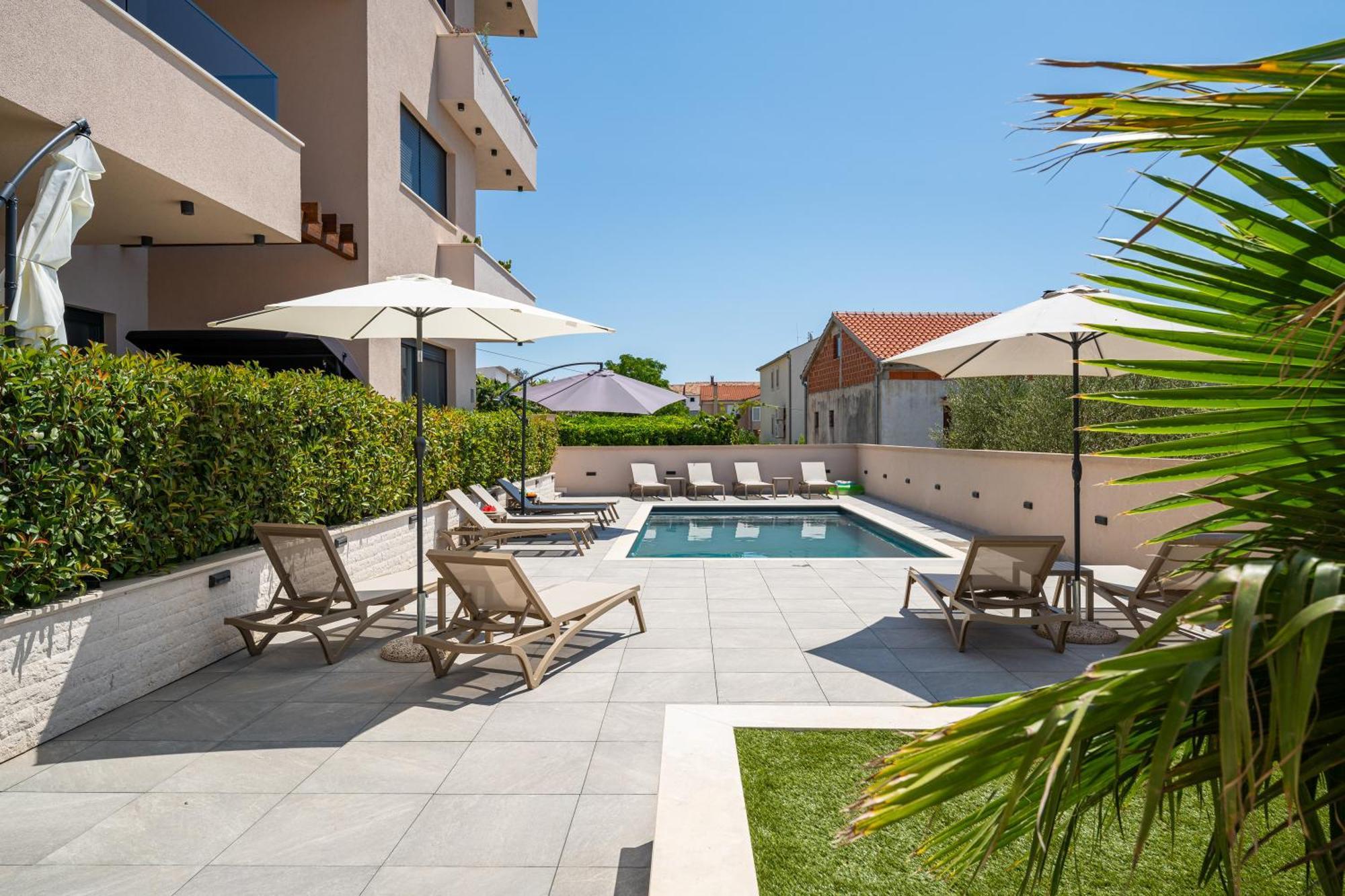 Sea Bay View Apartment - Appartement Avec Piscine Et Magnifique Vue Sur Mer Sveti Filip i Jakov Ngoại thất bức ảnh
