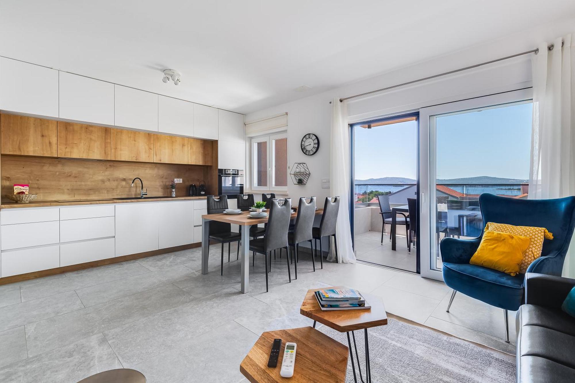 Sea Bay View Apartment - Appartement Avec Piscine Et Magnifique Vue Sur Mer Sveti Filip i Jakov Ngoại thất bức ảnh